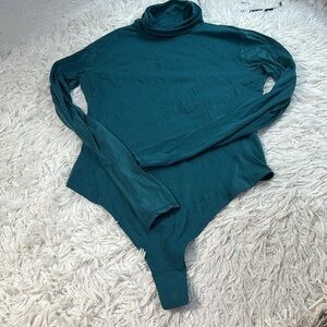 Lululemon Wundermost Ultra-Soft Nulu Turtleneck Bodysuit Storm Teal